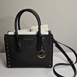 Michael Kors Black Satchel with Gold Accents - NWT